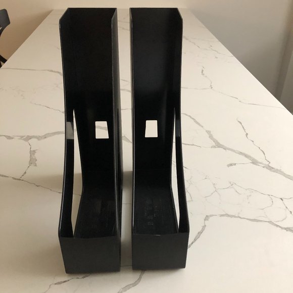 2 Black Magazine/Paper/Book Holders - Picture 1 of 3